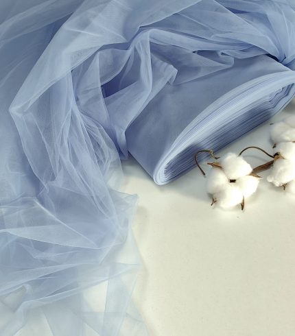 najmekši i najprozračniji til u boji denim za svadbeni veo ili laganu haljinu