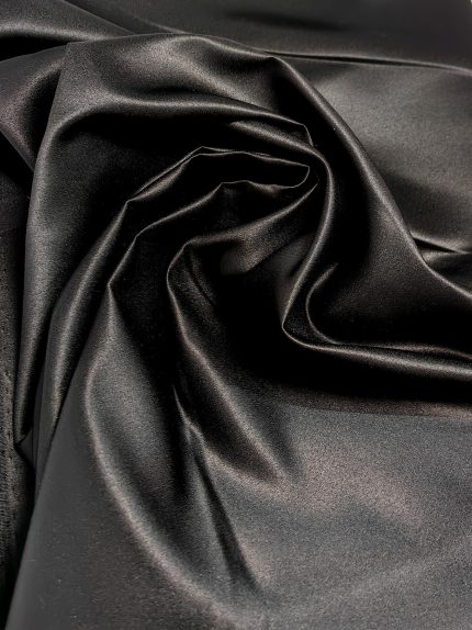najjeftiniji mat čvrst saten u boji crna za haljine i dekoraciju