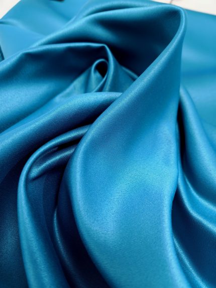 najjeftiniji mat čvrst saten u boji petrolej za haljine i dekoraciju