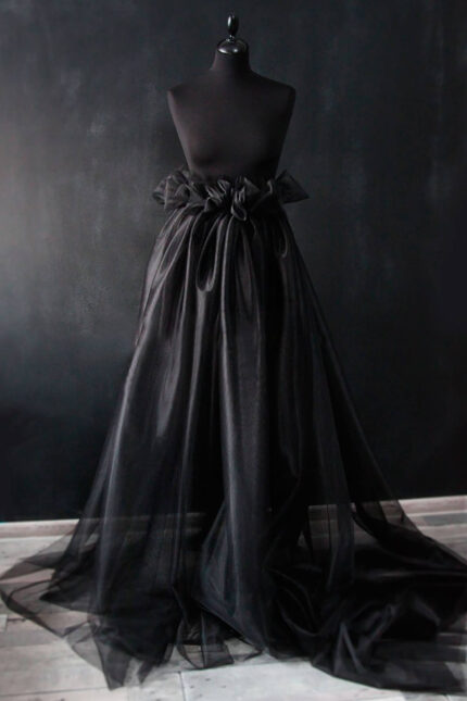 til najvišeg kvaliteta u boji crna sa sitnom mrežicom za haljine i suknje