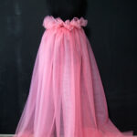 til najvišeg kvaliteta u boji roze sa sitnom mrežicom za haljine i suknje