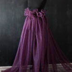 til najvišeg kvaliteta u boji šliva sa sitnom mrežicom za haljine i suknje